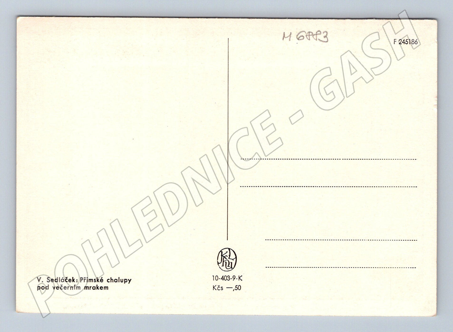 Pohlednice V. Sedláček Přímské chalupy (M6883)