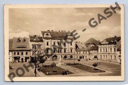 Pohlednice Cvikov náměstí černobílá ČSR (M689)