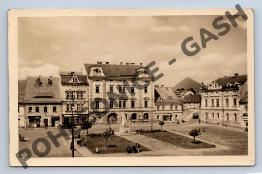 Pohlednice Cvikov náměstí černobílá ČSR (M689)