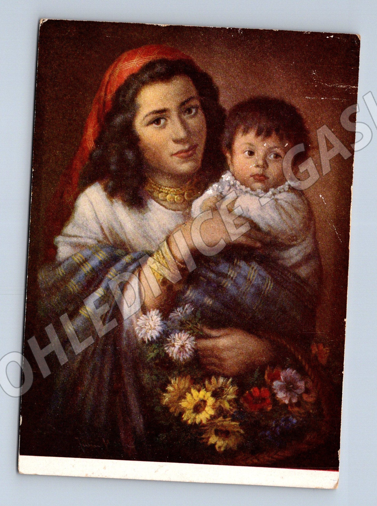 Pohlednice Julius Horn Cikánská matka 1950 (M6890)