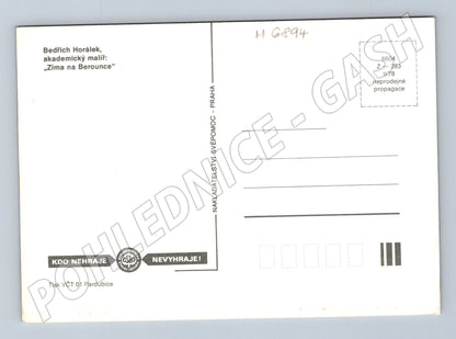 Pohlednice Zima na Berounce B. Horálek 1978 (M6894)