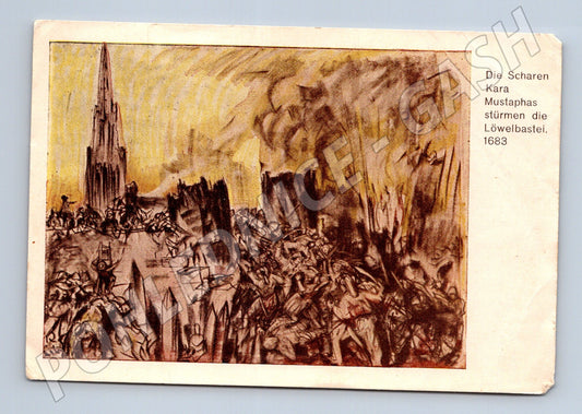 Pohlednice Vídeň 1683 útok na Löwelbastei (M6895)