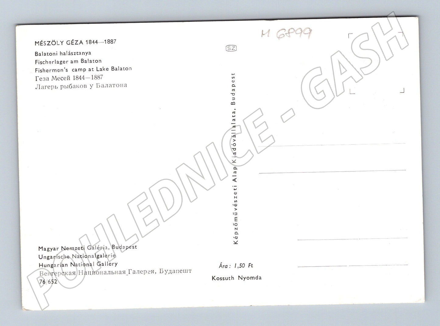 Pohlednice Géza Mészöly Rybářský tábor Balaton (M6899)