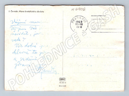 Pohlednice J. Čermák Hlava bretaňského děvčete (M6906)