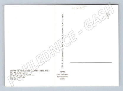 Pohlednice Toulouse-Lautrec Absinthová pijanka (M6915)