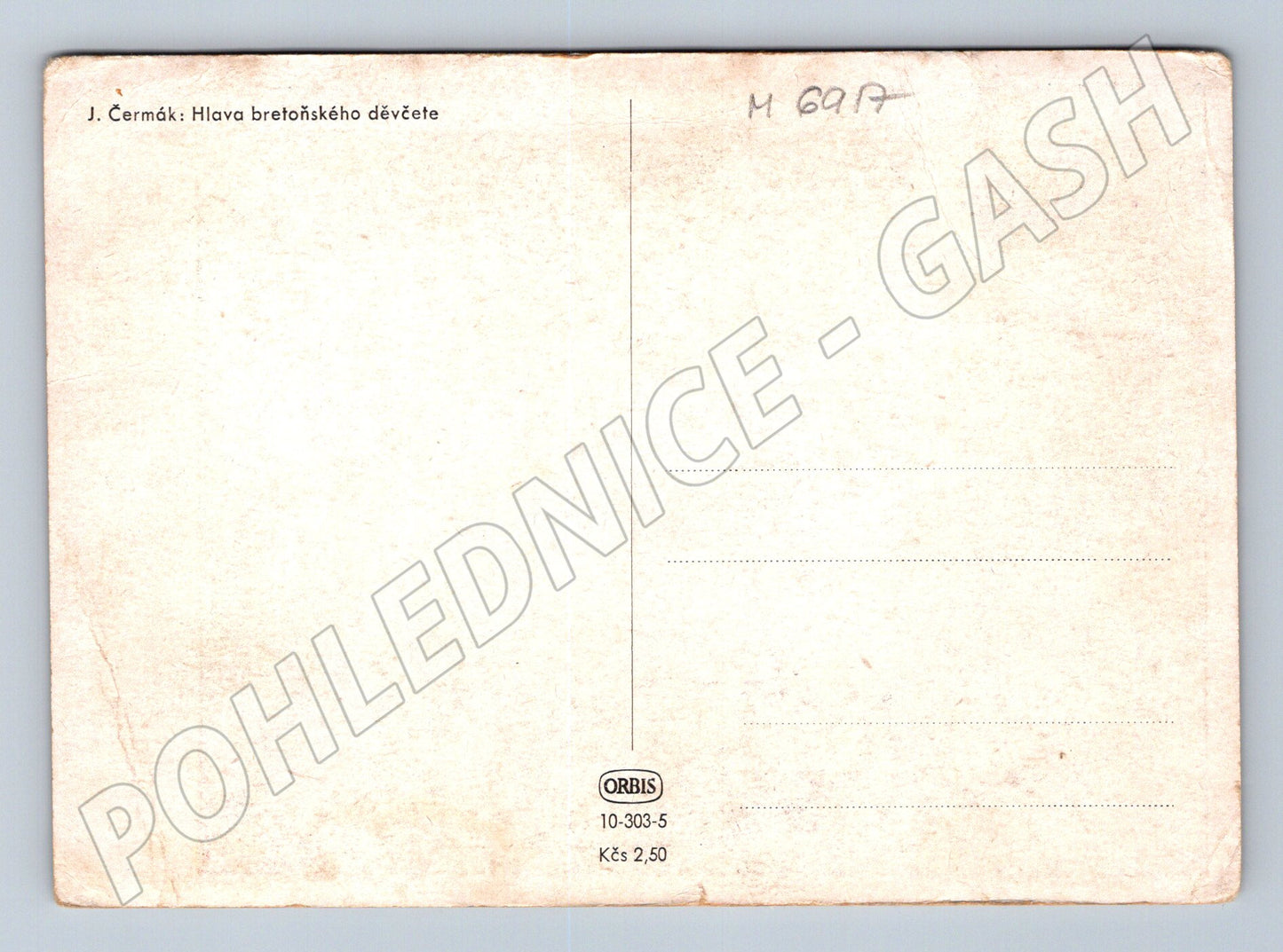 Pohlednice J. Čermák Hlava bretaňského děvčete (M6917)