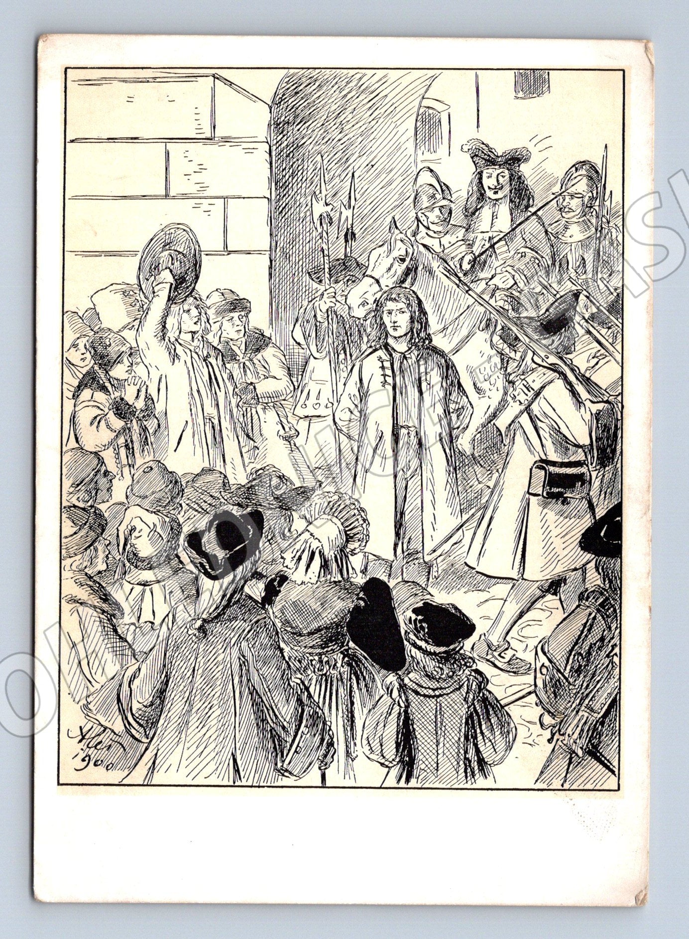 Pohlednice Mikoláš Aleš Kozina na popraviště (M6919)