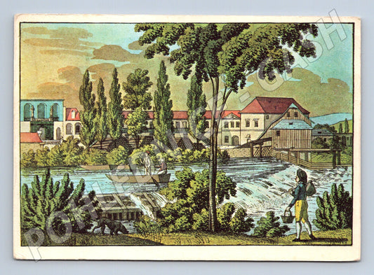 Pohlednice Císařský mlýn Praha historická (M6920)