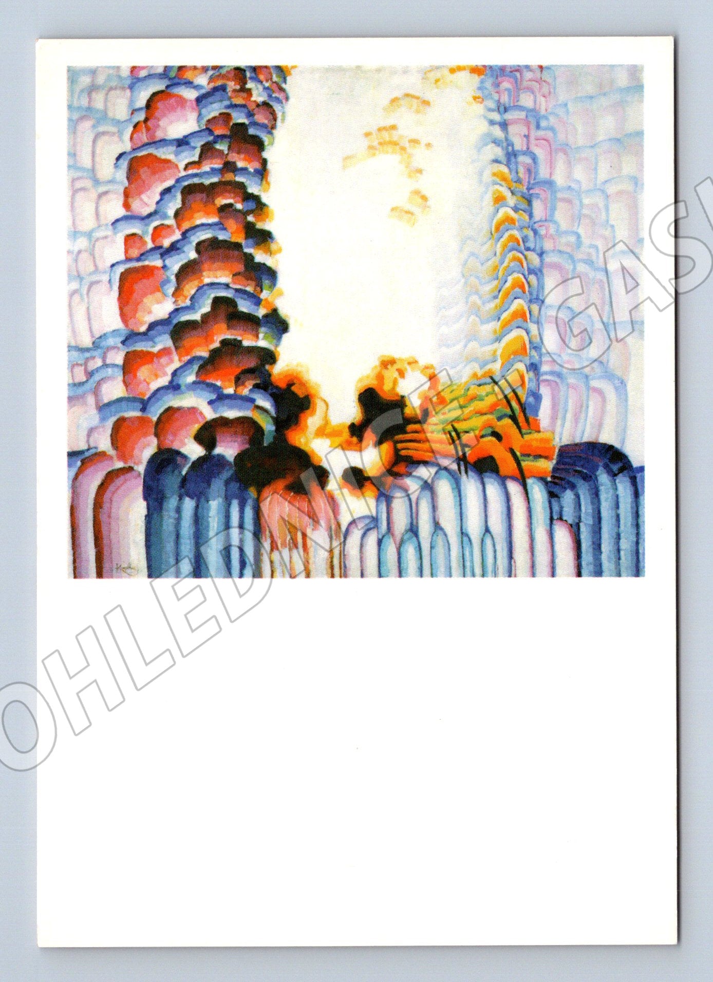 Pohlednice Kupka Modré žebroví II (M6924)