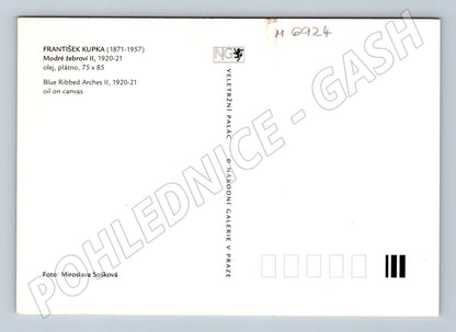 Pohlednice Kupka Modré žebroví II (M6924)