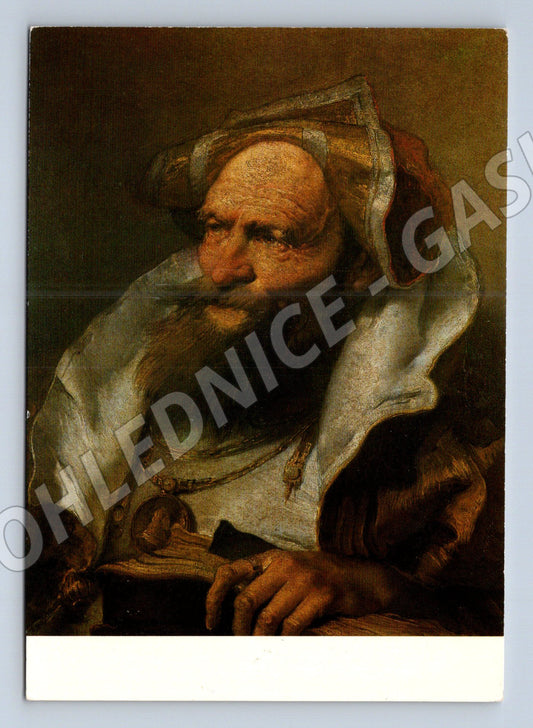 Pohlednice Tiepolo Poprsí starce NG Praha (M6928)