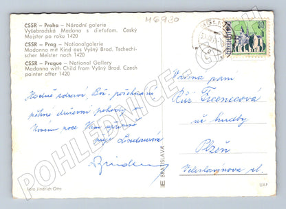 Pohlednice Vyšebrodská Madona s dítětem NG Praha (M6930)