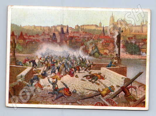 Pohlednice Bitva na Karlově mostě 1648 Liebscher (M6931)