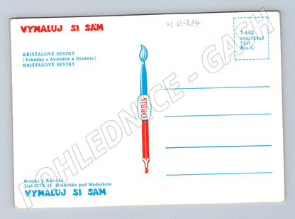 Pohlednice Vymaluj si sám Křišťálové sestry (M6934)