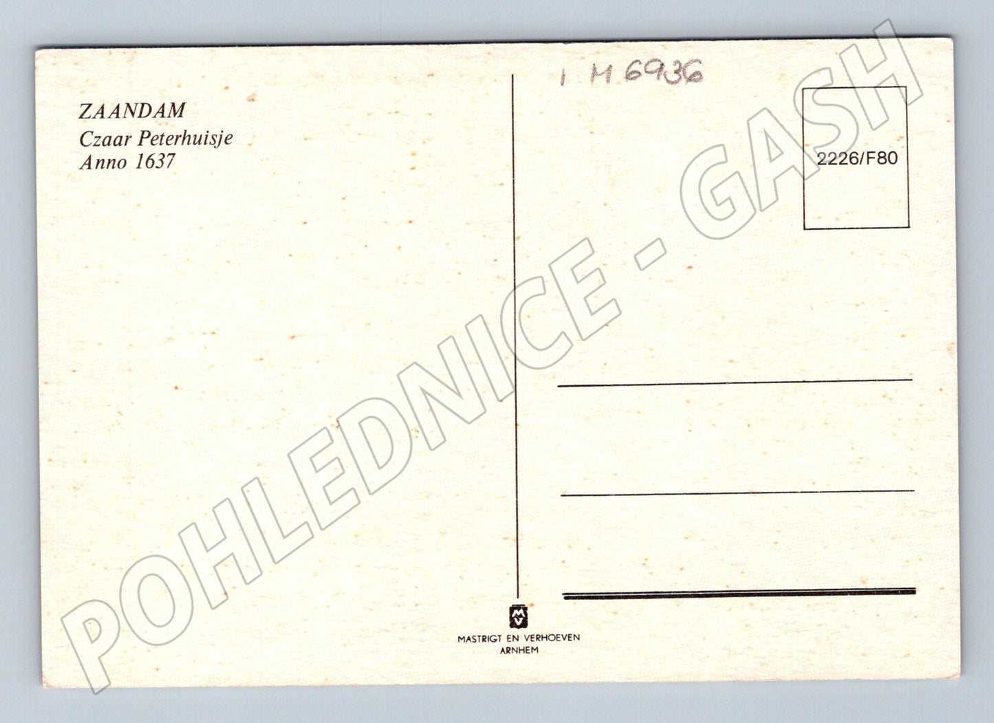 Pohlednice Zaandam Czaar Peterhuisje 1637 (M6936)