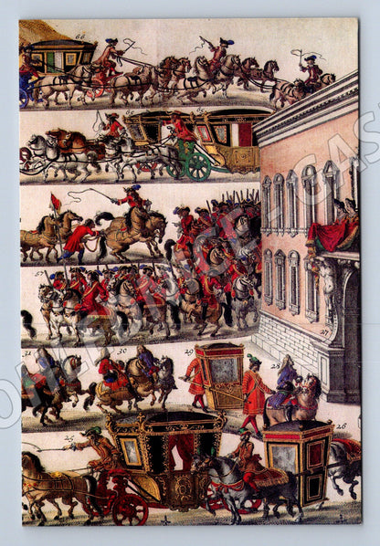 Pohlednice Kočárový průvod Parma 1717 (M6937)