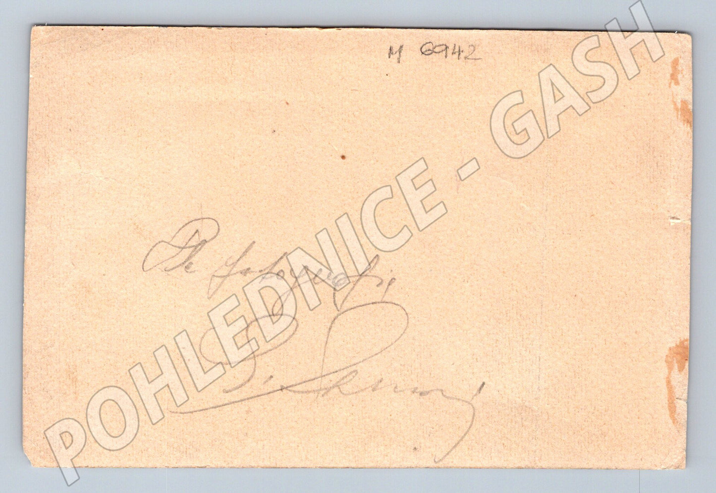 Pohlednice Hrad a hřbitov akvarel ruční malba (M6942)