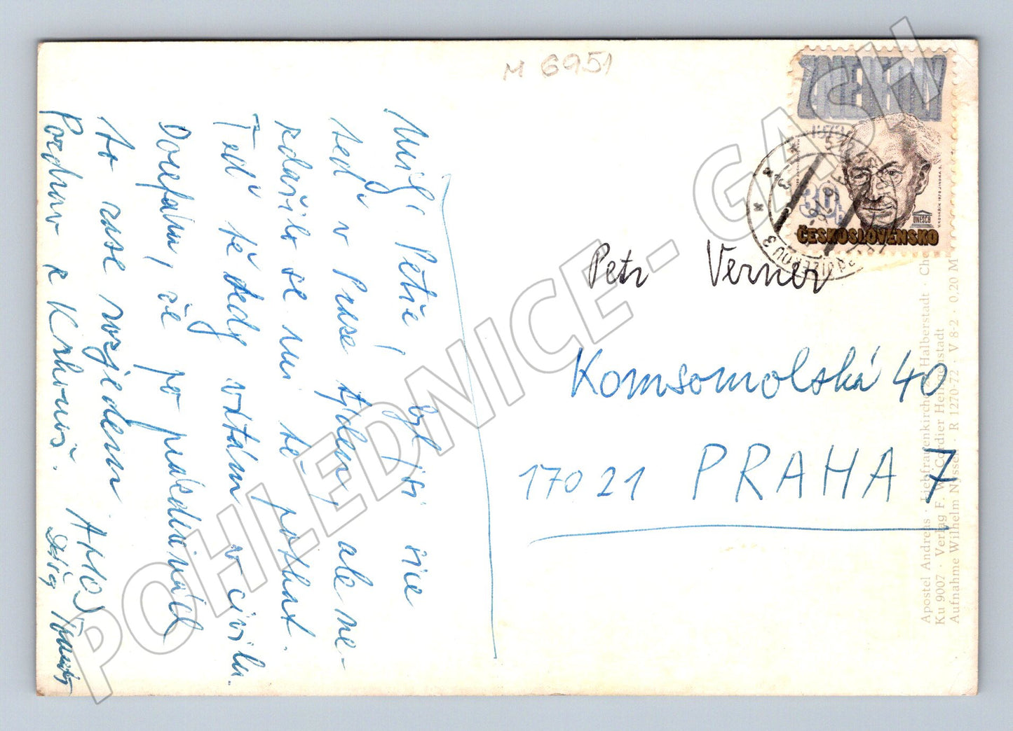 Pohlednice Detail sochy chrám ČSSR (M6951)