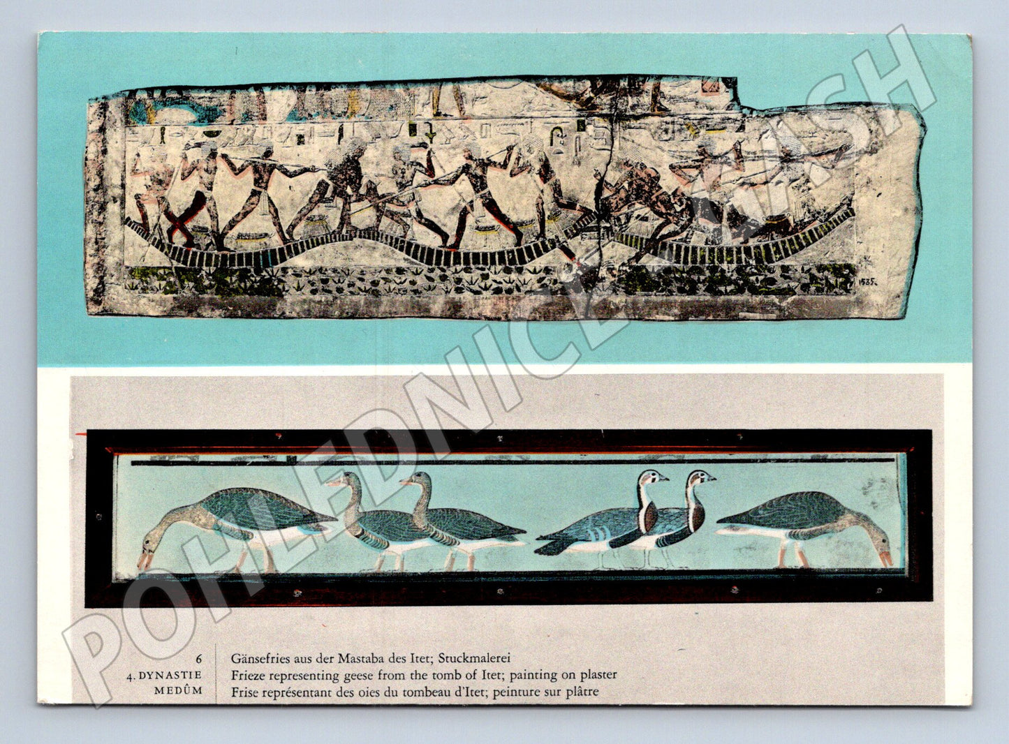 Pohlednice Mastaba Itet husy a lodníci Egypt (M6956)