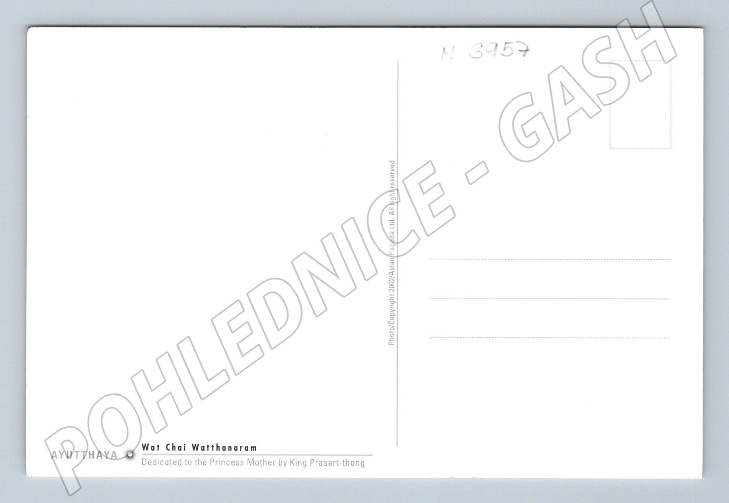 Pohlednice Ayutthaya Wat Chai Watthanaram (M6957)