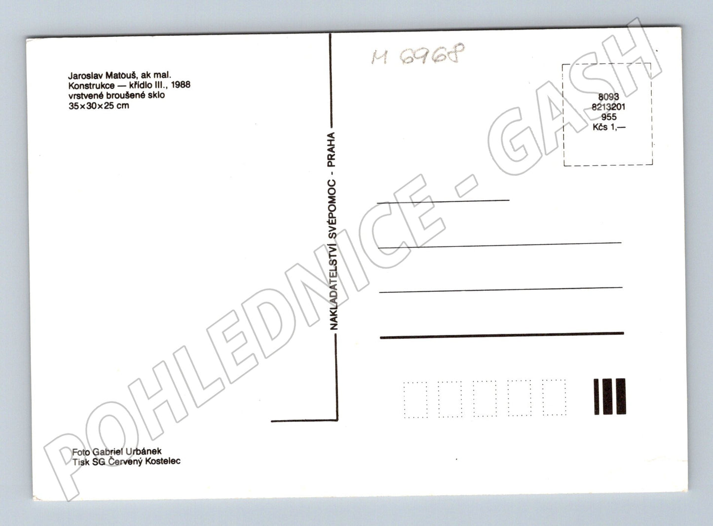 Pohlednice Jaroslav Matouš Konstrukce křídlo III (M6968)