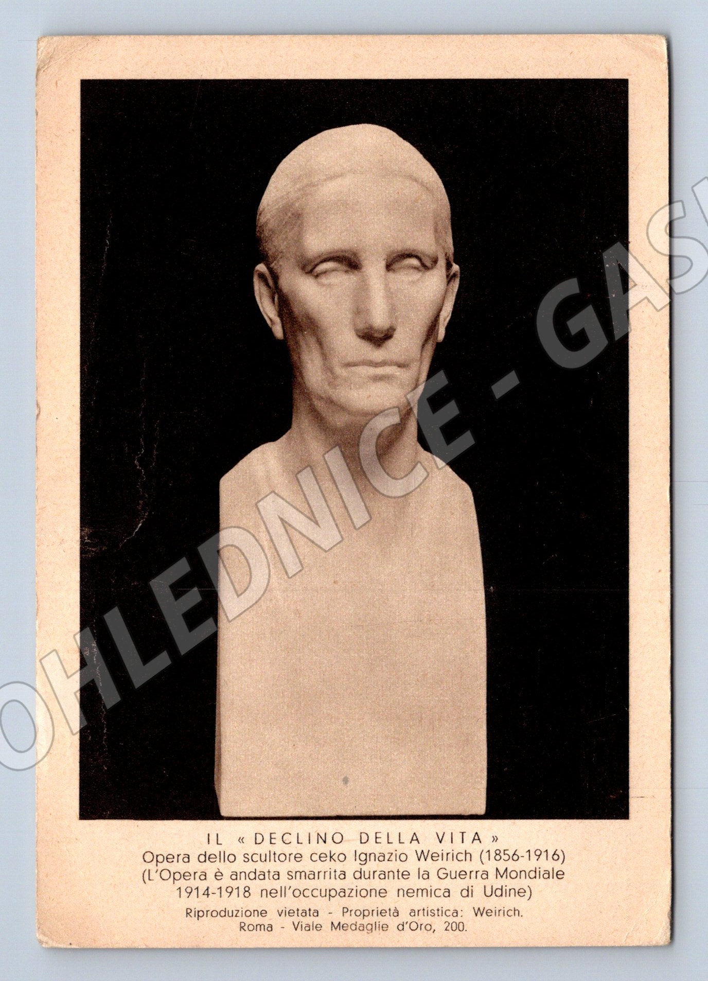 Pohlednice Il declino della vita italská socha (M6973)