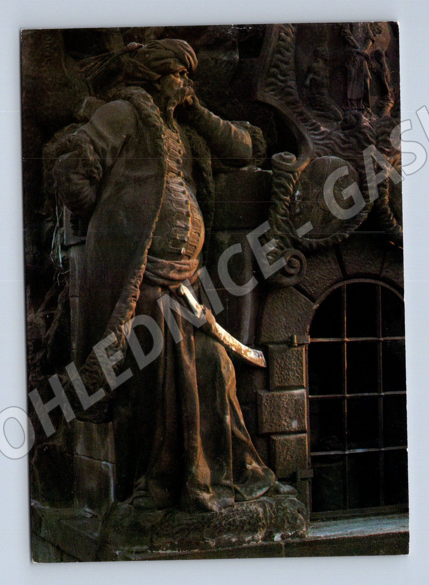 Pohlednice Karlův most socha Turek Brokoff (M6976)