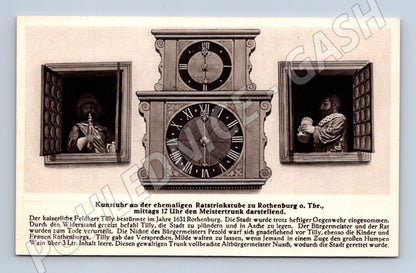 Pohlednice Rothenburg umělecké hodiny radnice (M6981)