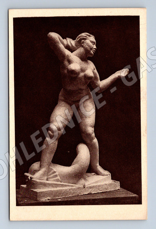 Pohlednice Jan Štursa Žena s delfínem 1914 (M6993)