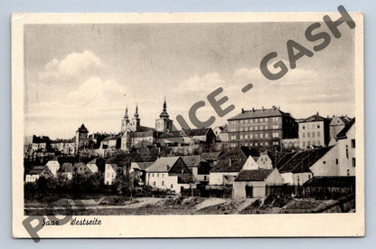 Pohlednice Žatec Saaz západní část do 1950 (M701)