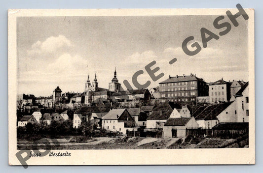Pohlednice Žatec Saaz západní část do 1950 (M701)