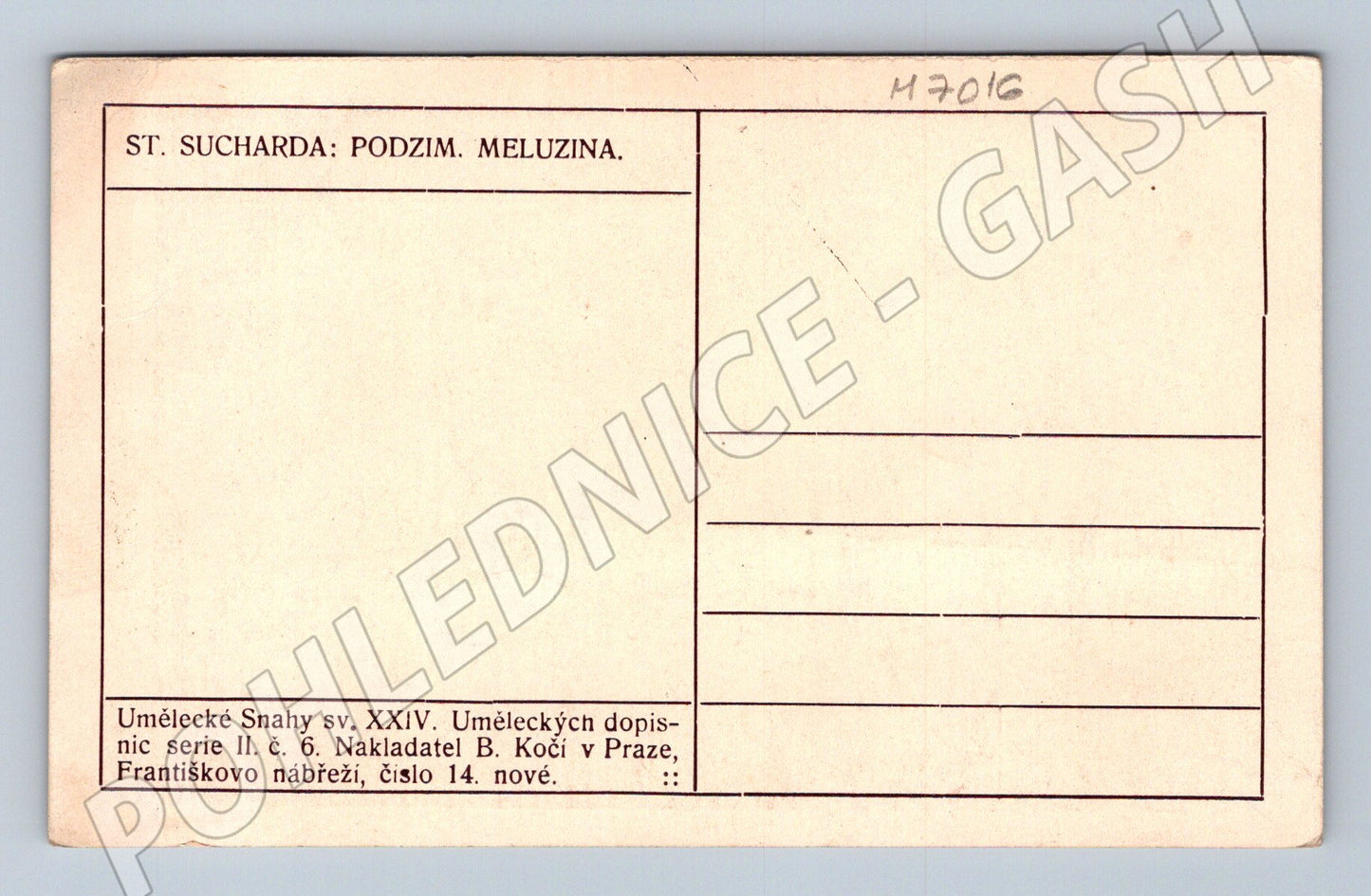 Pohlednice St. Sucharda Podzim Meluzina (M7016)