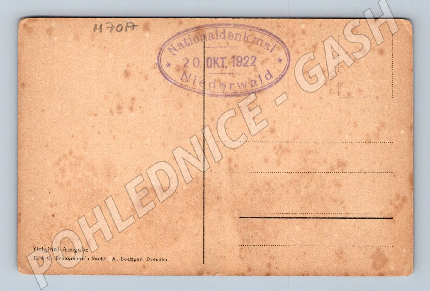 Pohlednice Germania Niederwald 1922 (M7017)
