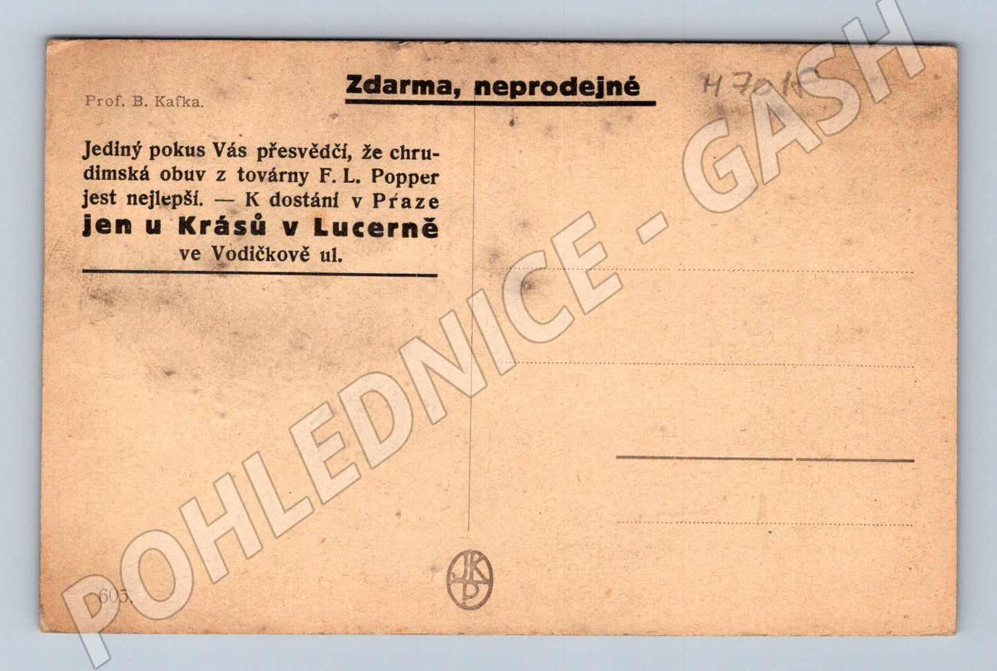 Pohlednice Děvčátko s chrtem B. Kafka (M7018)