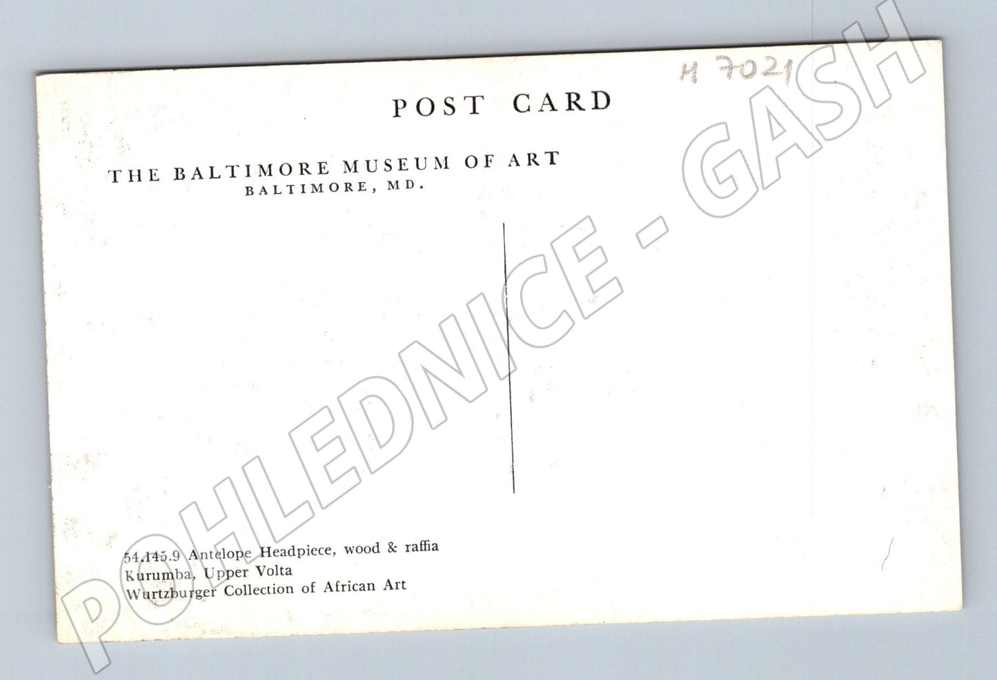 Pohlednice Kurumba Antelope Headpiece Afrika (M7021)