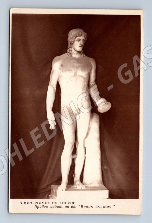 Pohlednice Louvre socha Apollon (M7024)