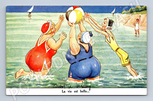 Pohlednice La vie est belle koupání (M7026)