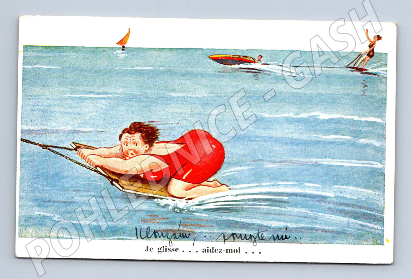 Pohlednice Vodní lyžování retro (M7027)