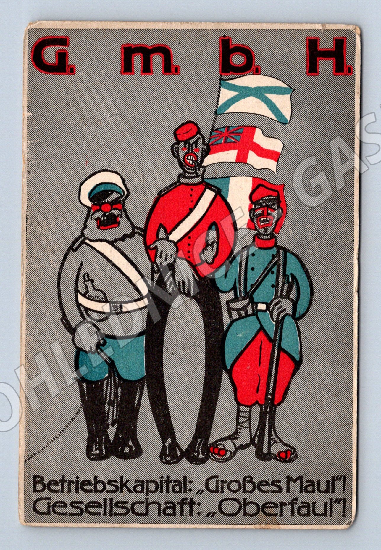 Pohlednice Satira WW1 Bi-Ko Berlin (M7030)