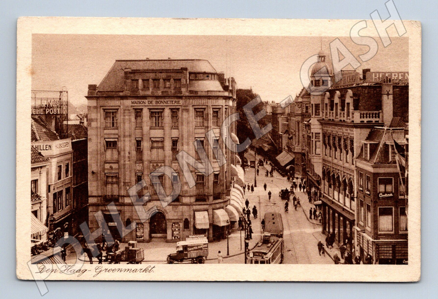 Pohlednice Den Haag Greenmarkt tramvaj (M7037)