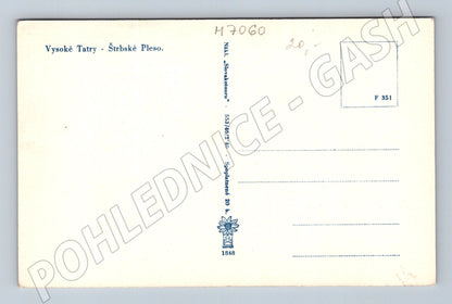 Postcard Tatras Strbské Pleso 1948 (M7060)