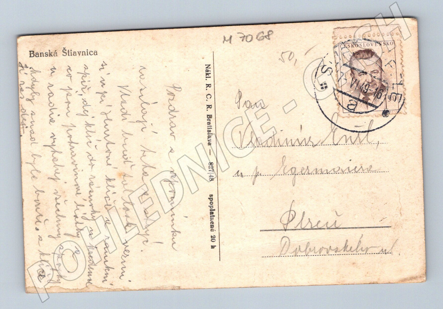 Banská Štiavnica historical postcard (M7068)