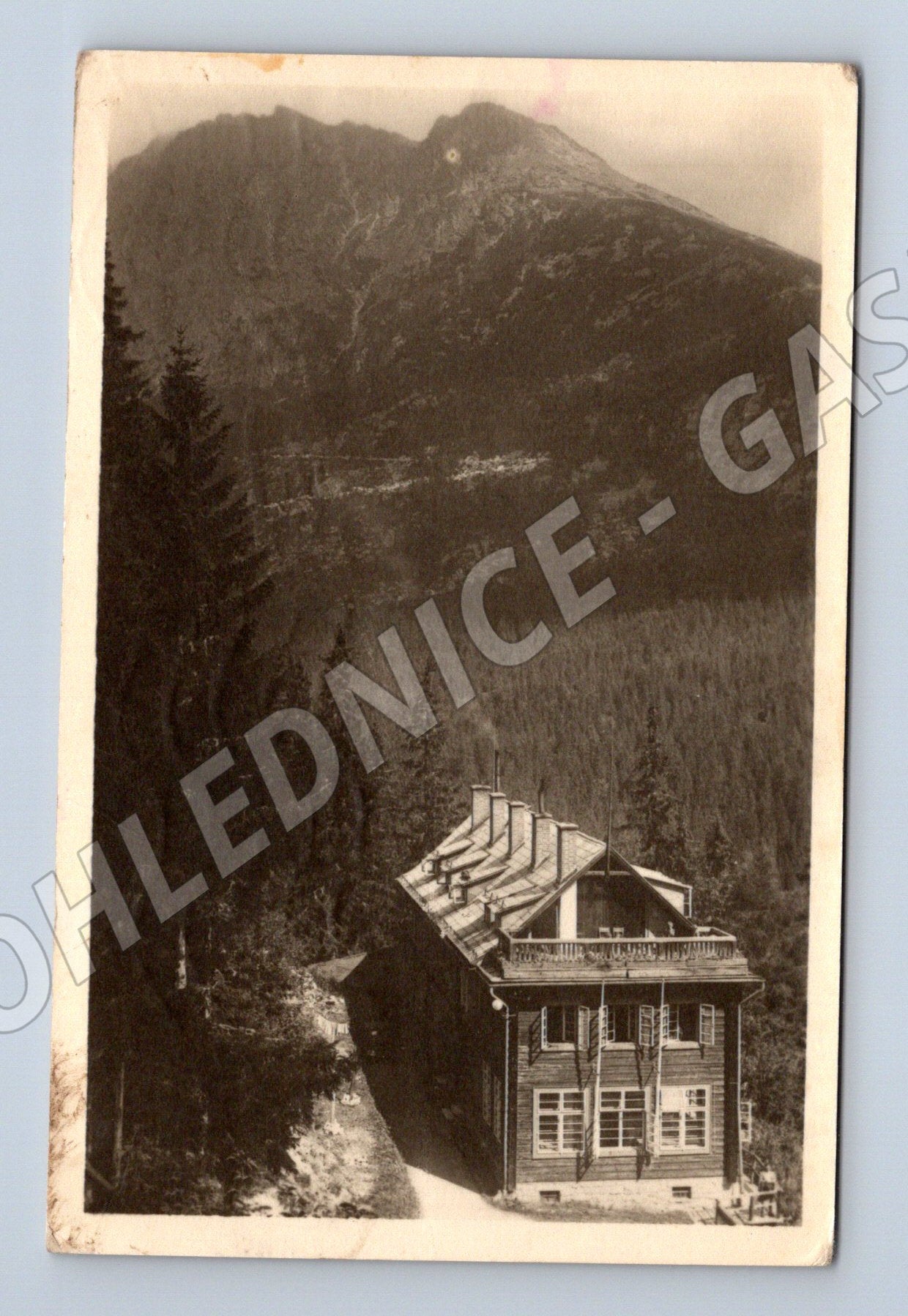 Pohlednice Tatry Bilíkova chata 1956 (M7071)