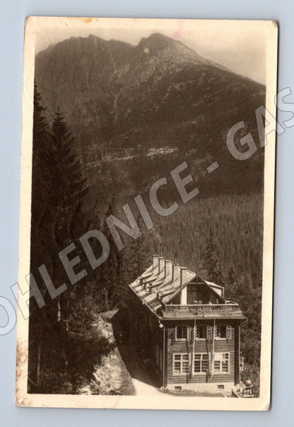 Pohlednice Tatry Bilíkova chata 1956 (M7071)