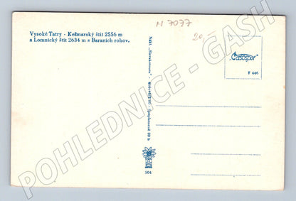 Postcard Kežmarský Tatra and Lomnický štít (M7077)