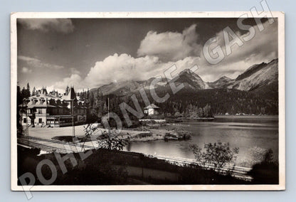 Old Strbské Pleso Tatra postcard (M7084)