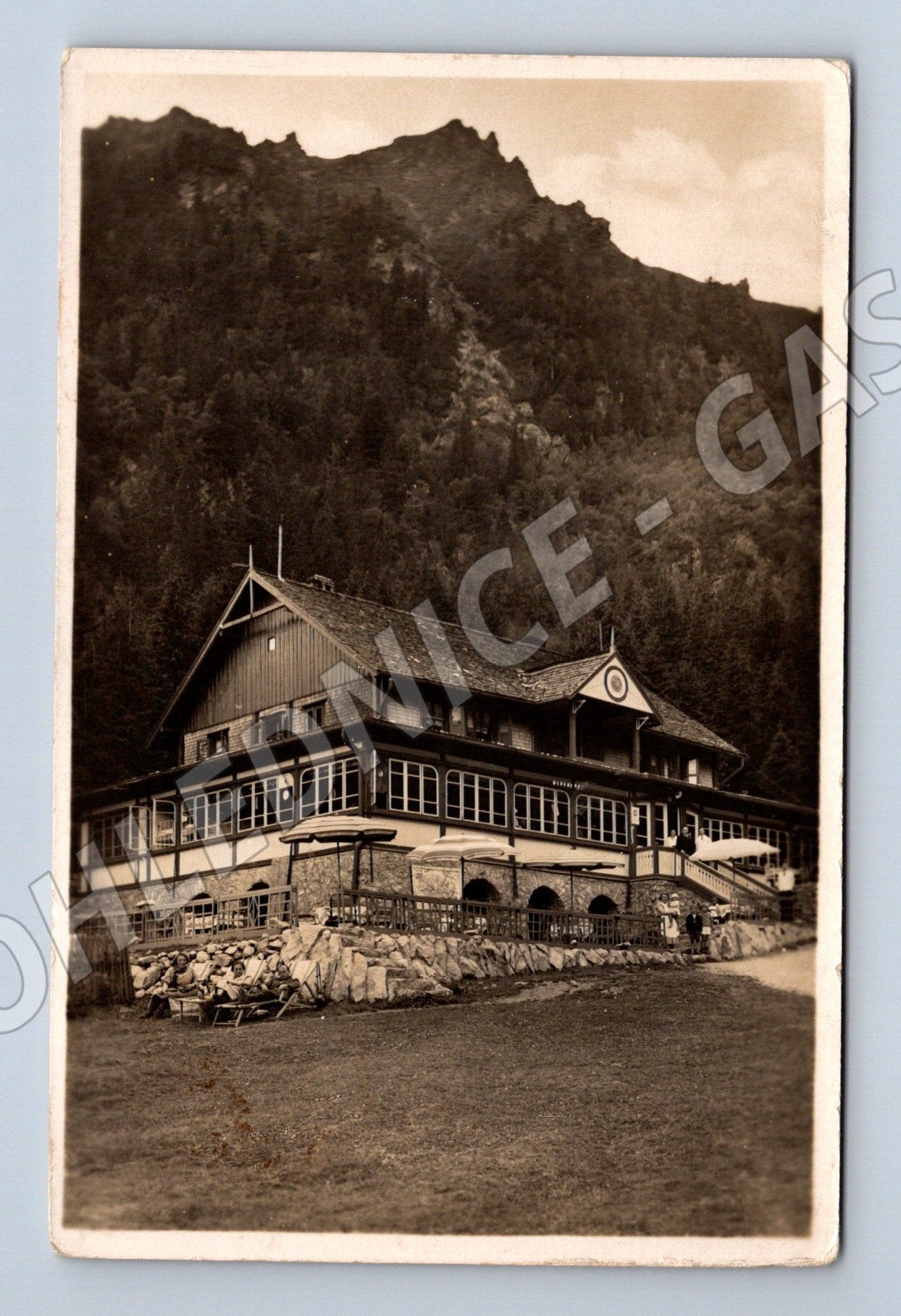 Postcard Tatras Hotel Kamzík 1938 (M7088)