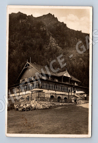 Postcard Tatras Hotel Kamzík 1938 (M7088)