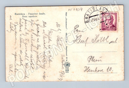 Pohlednice Bratislava Finanční úřady 1947 (M7109)
