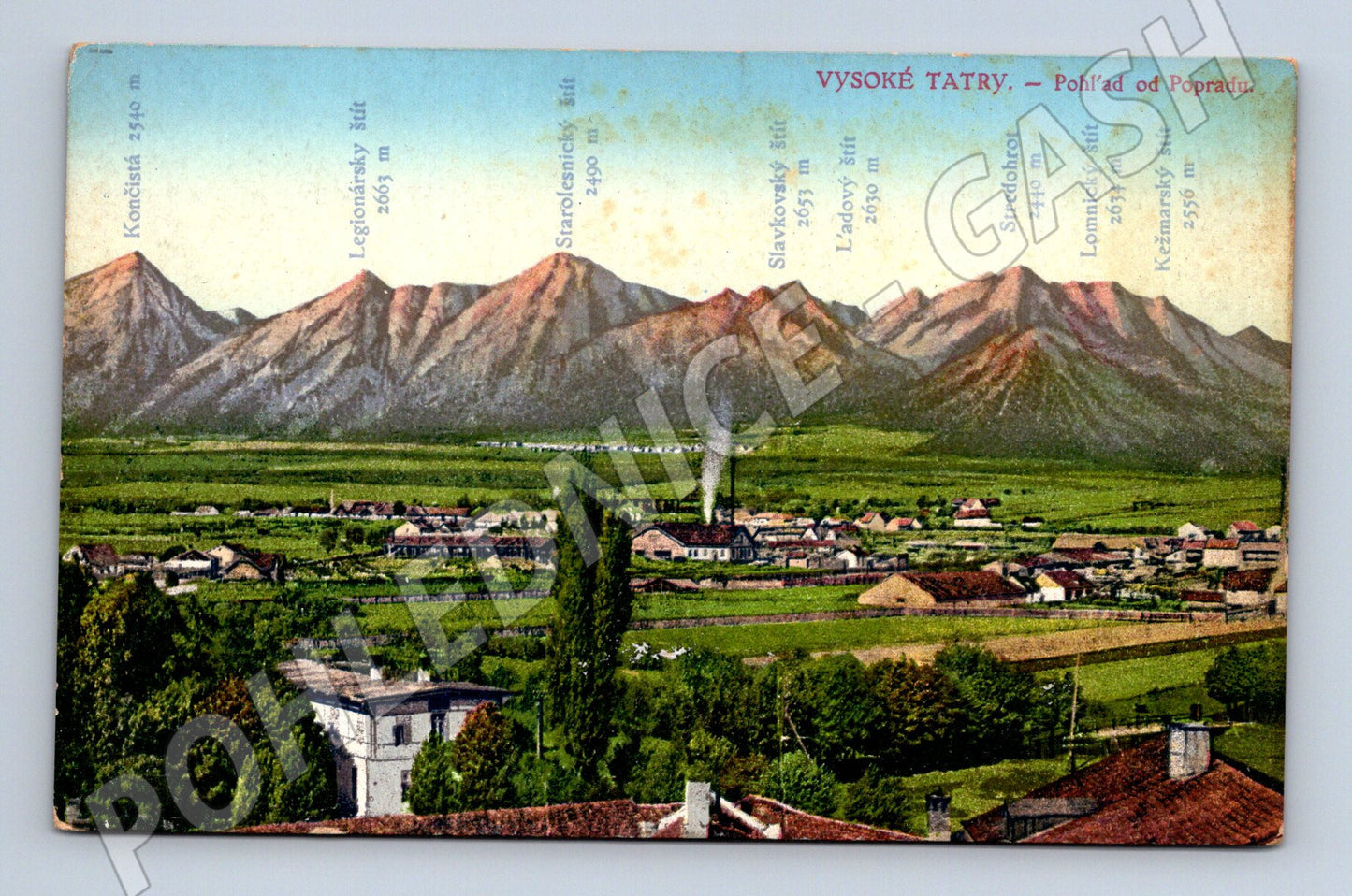 Pohlednice Tatry a Poprad malý formát (M7125)